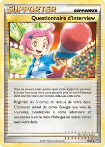 Questionnaire d'interview card