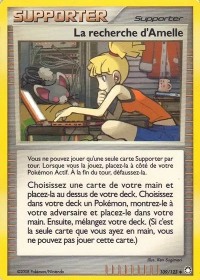 La recherche d'Amelle card