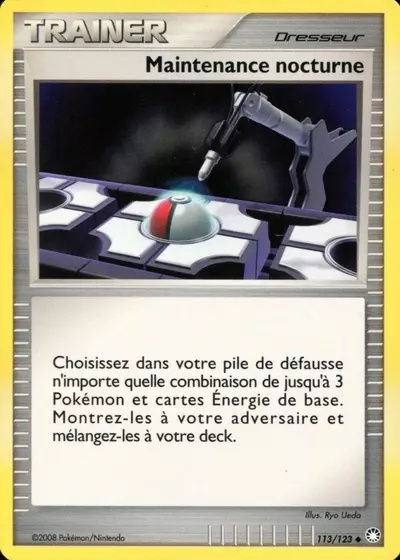 Maintenance nocturne card