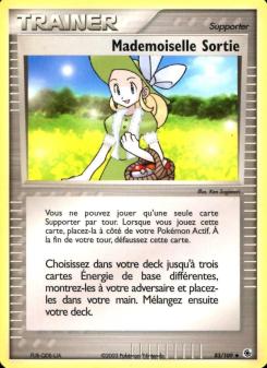 Mademoiselle Sortie card