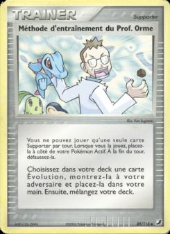 Méthode d'entraînement du Prof. Orme card