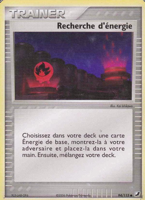 Recherche d'énergie card