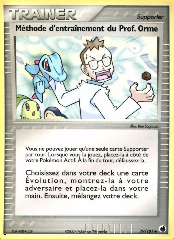 Méthode d'entraînement du Prof. Orme card