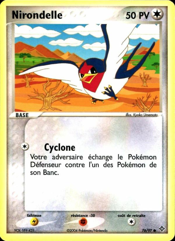 Nirondelle card
