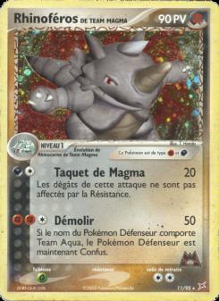 Rhinoféros de Team Magma card