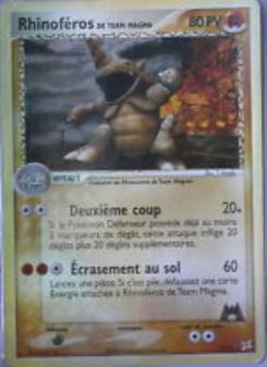 Rhinoféros de Team Magma card