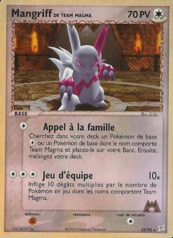 Mangriff de Team Magma card