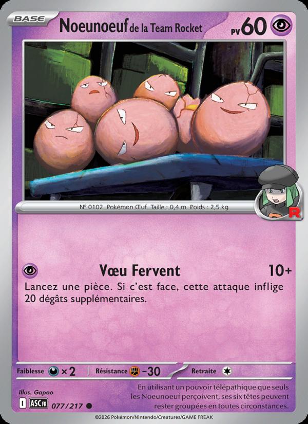 Noeunoeuf de la Team Rocket card