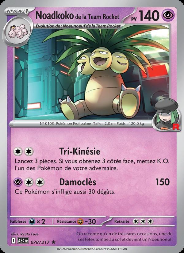 Noadkoko de la Team Rocket card