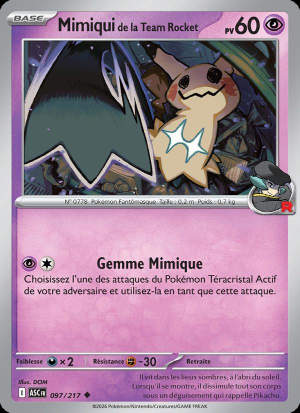 Mimiqui de la Team Rocket card