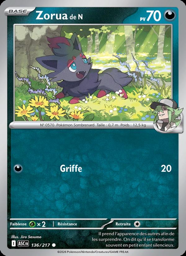 Zorua de N card