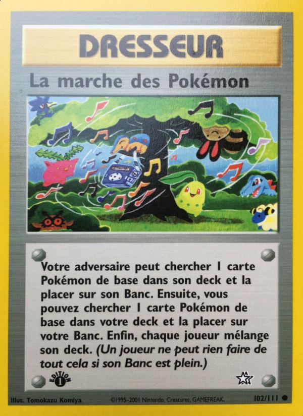 La marche des Pokémon card