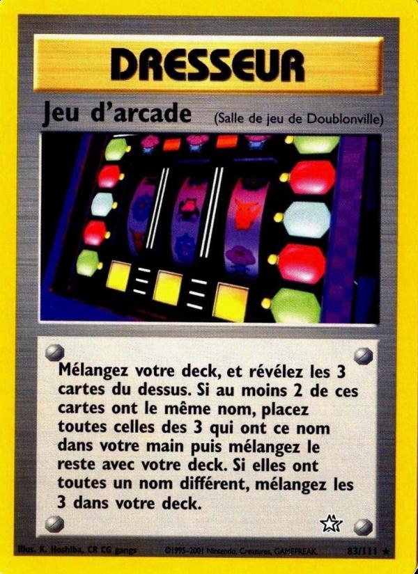 Jeu d'arcade card