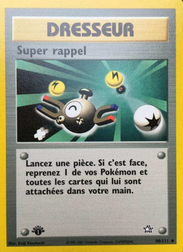 Super rappel card