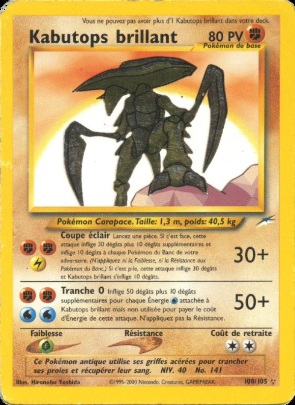 Kabutops brillant card