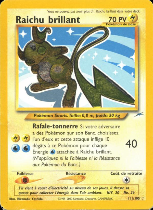 Raichu brillant card