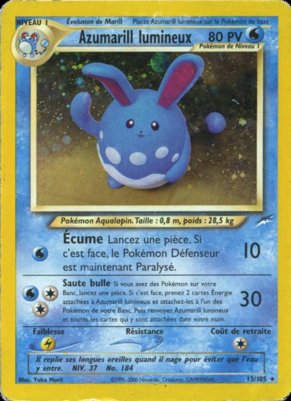 Azumarill lumineux card
