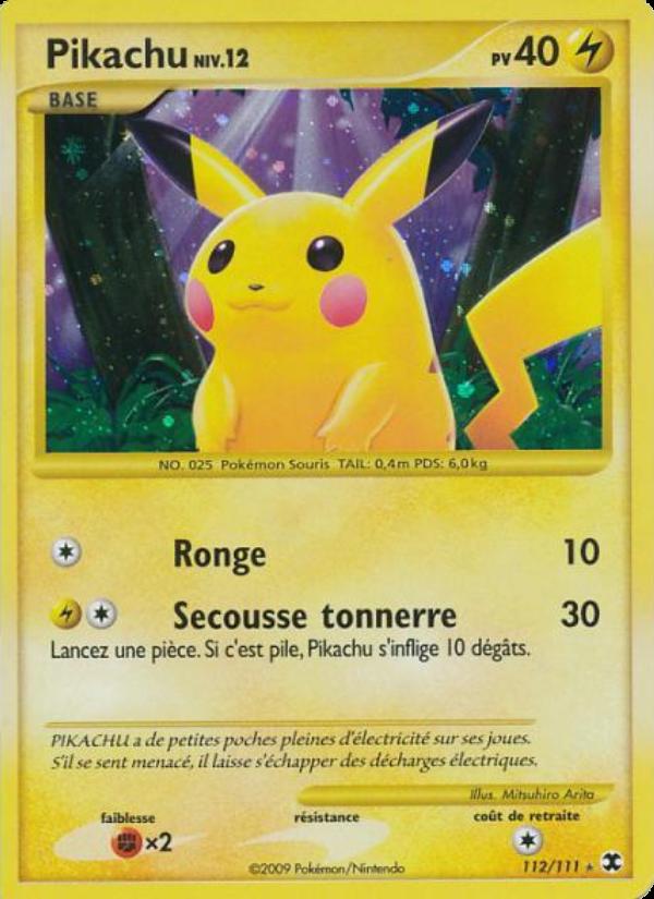 Pikachu Niv. 12 card