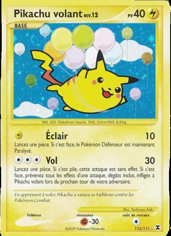 Pikachu volant Niv. 12 card