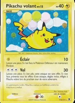 Pikachu volant Niv. 12 card