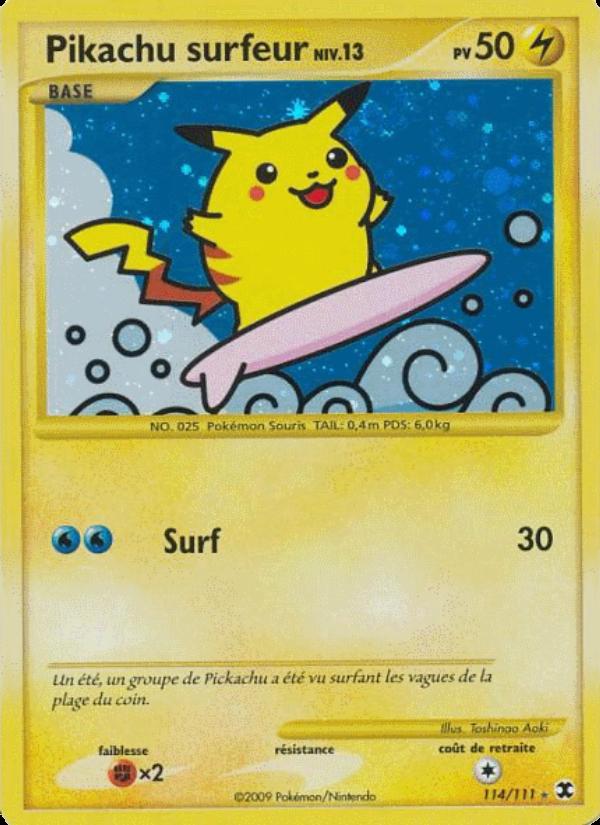 Pikachu surfeur Niv. 13 card