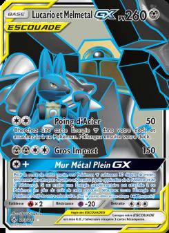 Lucario et Melmetal GX card