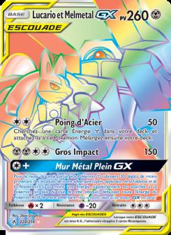 Lucario et Melmetal GX card