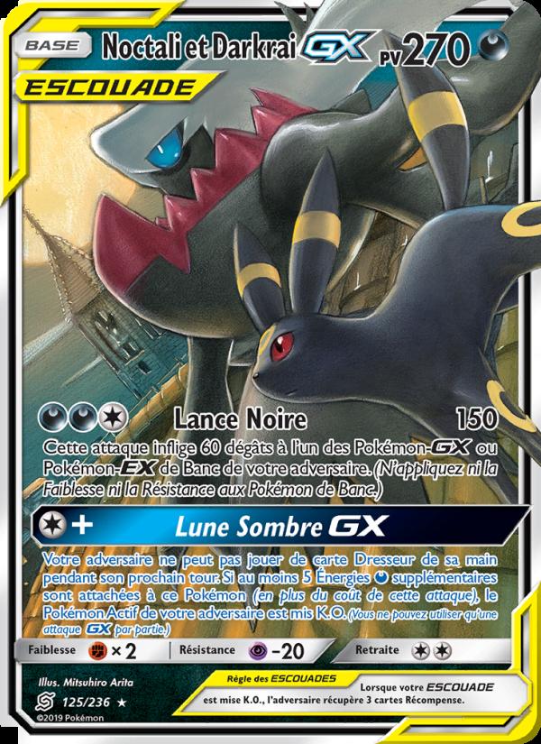 Noctali et Darkrai GX card
