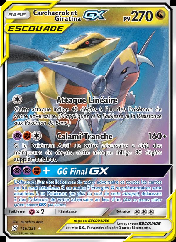 Carchacrok et Giratina GX card