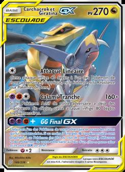 Carchacrok et Giratina GX card