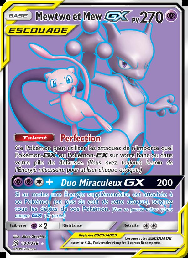 Mewtwo et Mew GX card