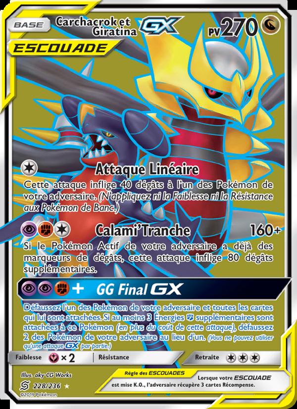 Carchacrok et Giratina GX card