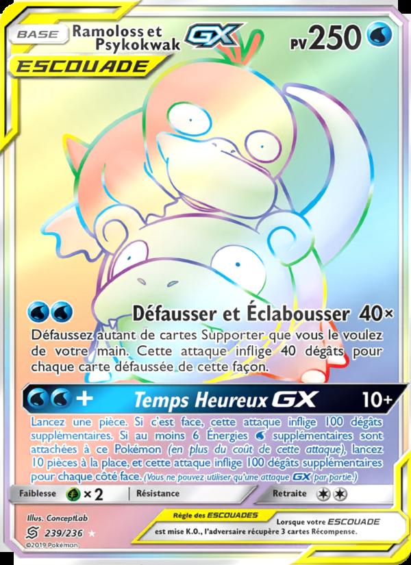 Ramoloss et Psykokwak GX card