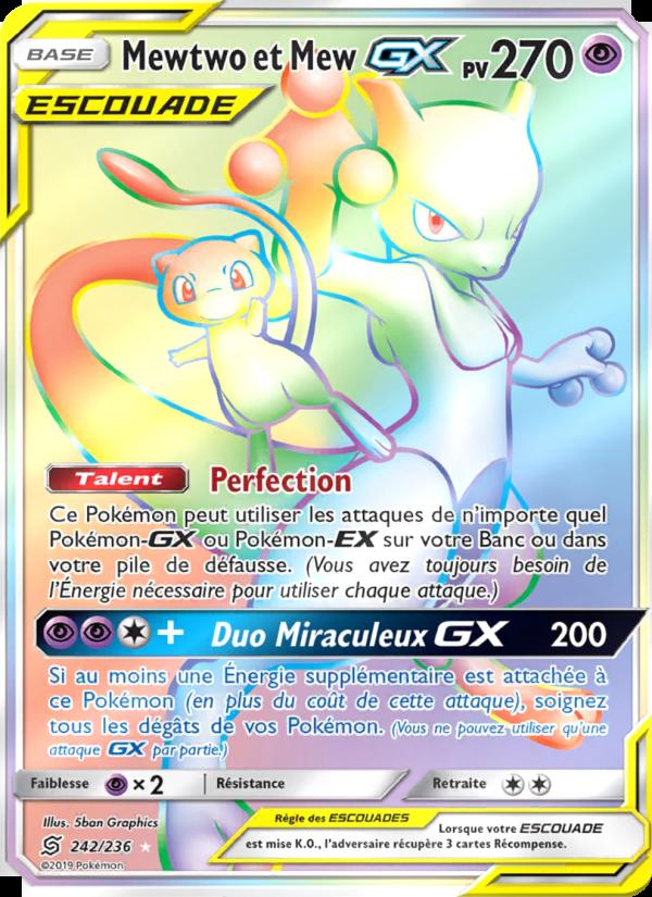 Mewtwo et Mew GX card