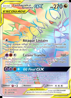 Carchacrok et Giratina GX card