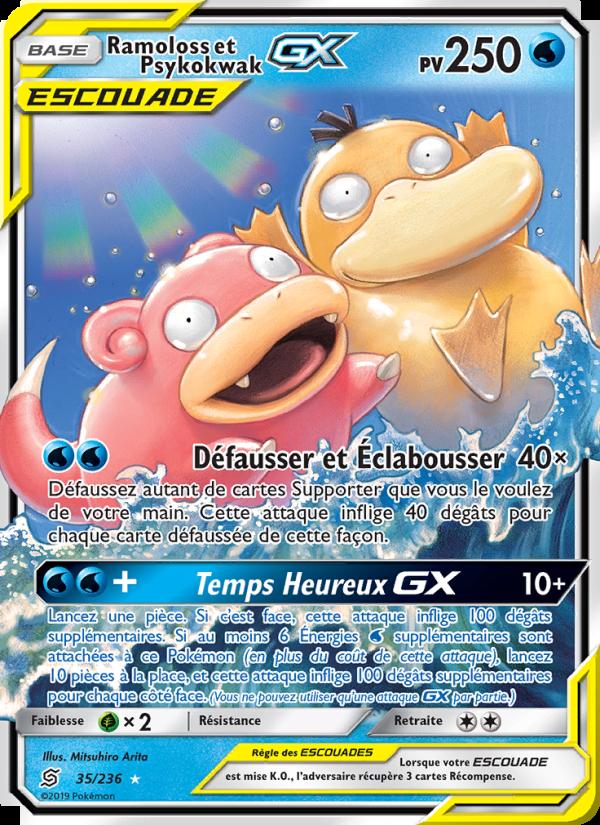 Ramoloss et Psykokwak GX card