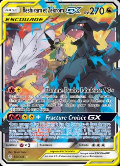 Reshiram et Zekrom GX card