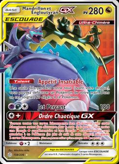 Mandrillon et Engloutyran GX card