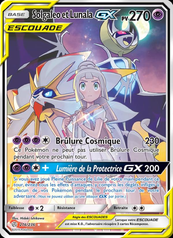 Solgaleo et Lunala GX card