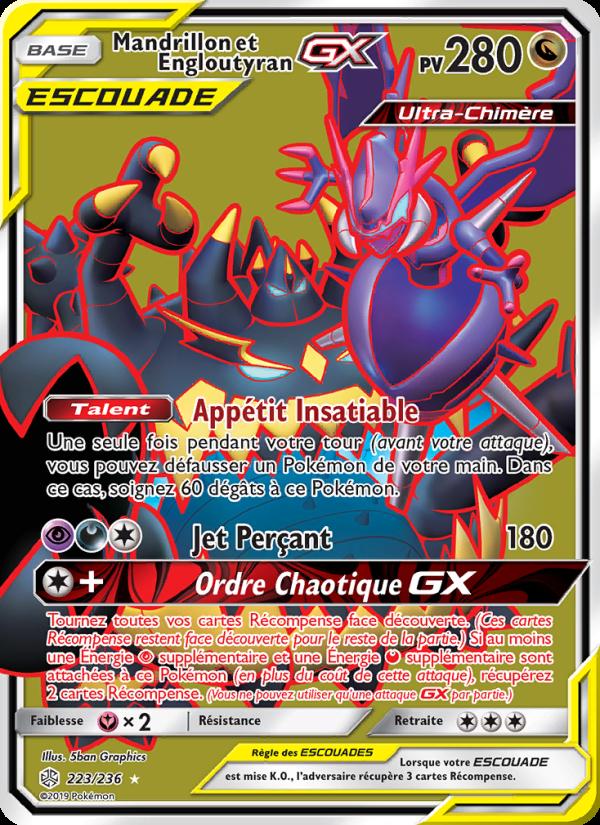 Mandrillon et Engloutyran GX card