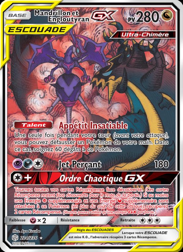 Mandrillon et Engloutyran GX card