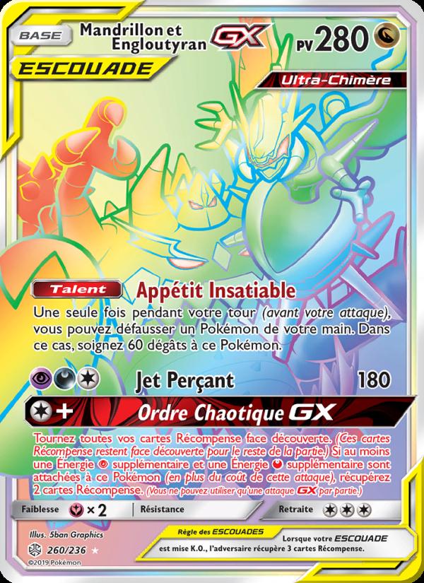 Mandrillon et Engloutyran GX card
