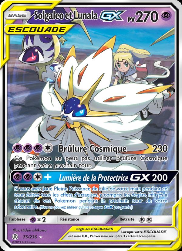 Solgaleo et Lunala GX card
