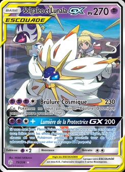Solgaleo et Lunala GX card