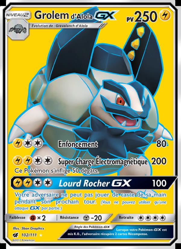 Grolem d’Alola GX card
