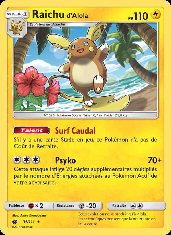 Raichu d’Alola card