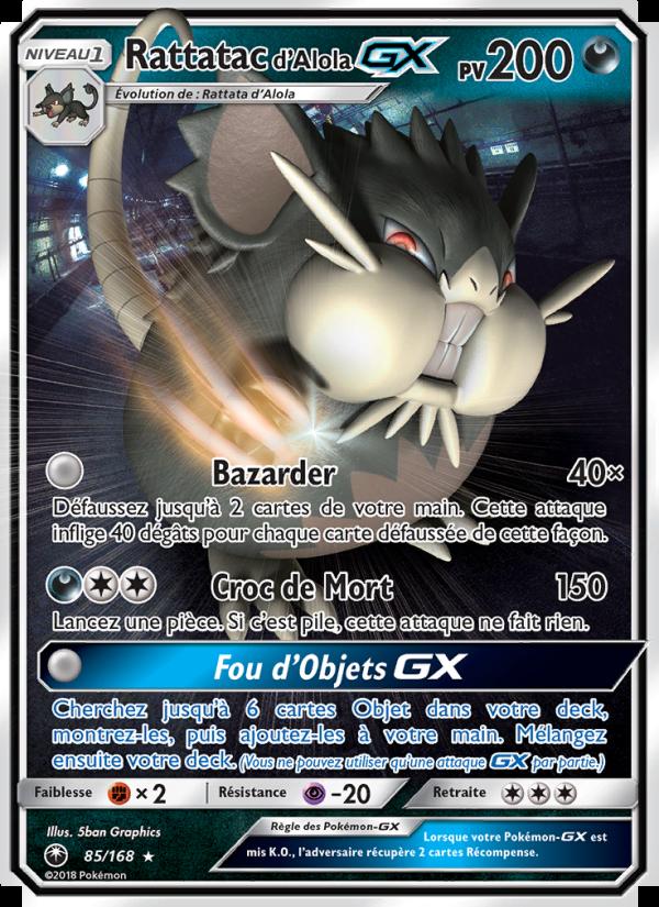 Rattatac d’Alola GX card