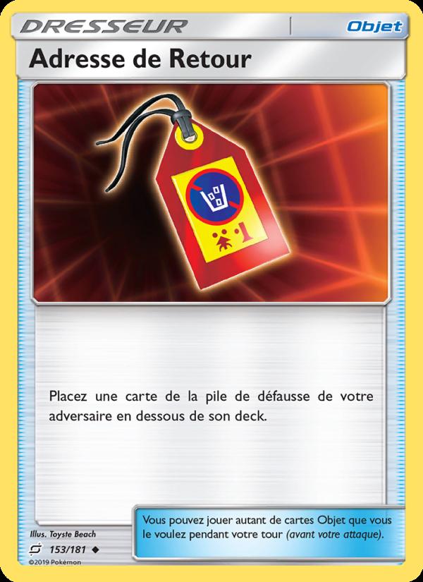 Adresse de Retour card