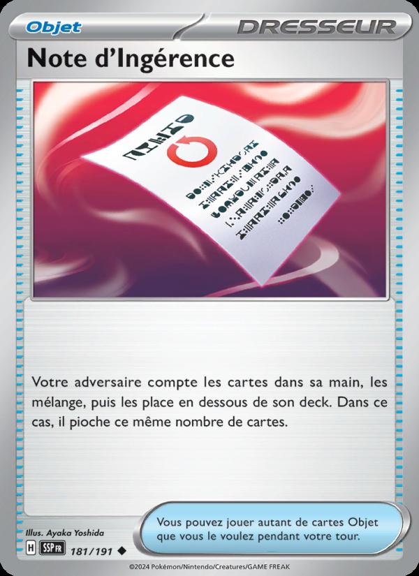 Note d'Ingérence card