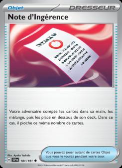 Note d'Ingérence card